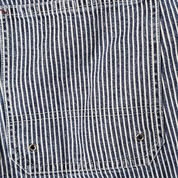 Lauren Jeans Co pants 22W Striped Capri Pants Pull On Navy and White - Picture 9 of 12